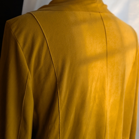 bagatelle Mustard Open-Front Draped Jacket - Picture 5 of 6